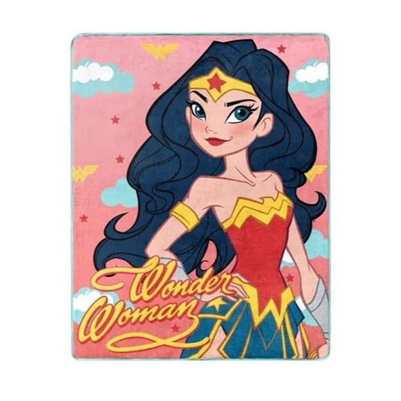 DC superhero Wonder Woman, Truth Love Strength Silk Touch Throw Blanket, 40"x50" - Picture 1 of 6